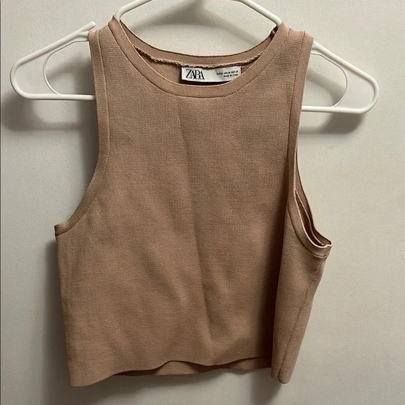 Zara Tan Sleeveless Women's Top - Picture 1 of 2